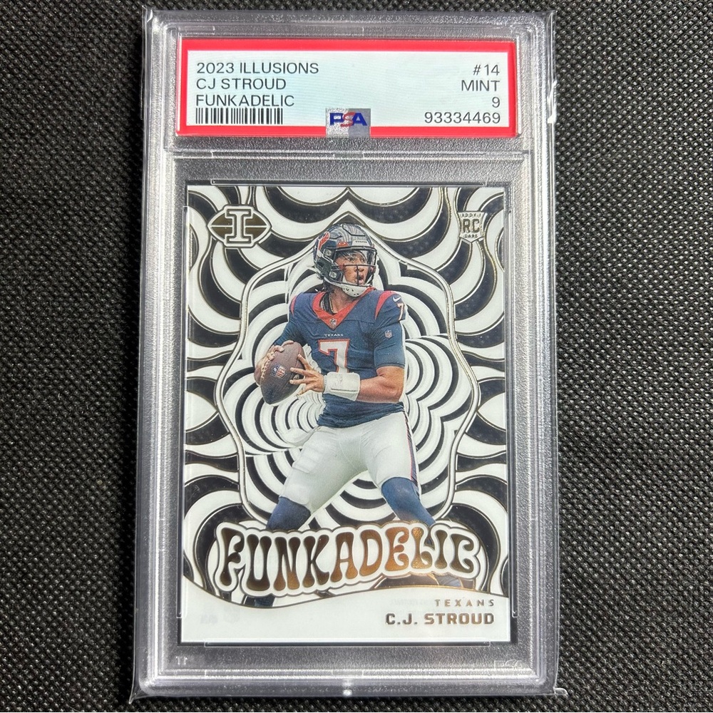 2023 Panini Illusions Funkadelic Insert CJ Stroud Rc Rookie Psa 9 Mint Houston